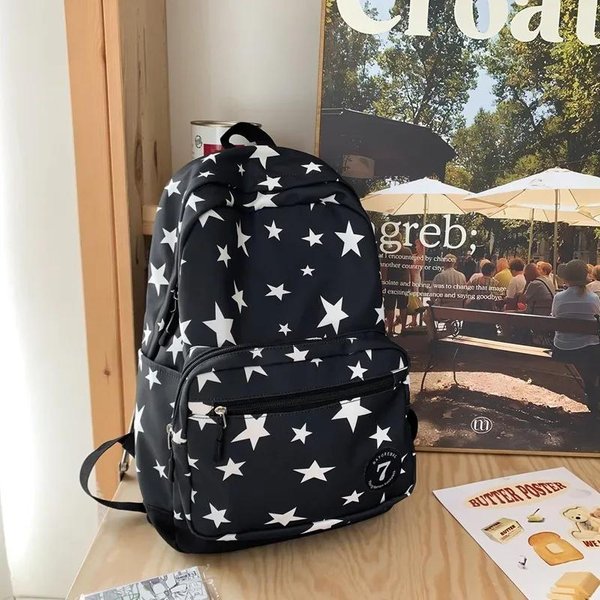 Plecak W Gwiazdki Dla Kobiet I MężCzyzn 17 Cali Plecak Na Laptopa W Gwiazdki Torba Na Uczelnię ŚLiczny Plecak PodróżNy Plecak Studencki PowróT Do SzkołY Casualowy Plecak Na KsiążKi-image