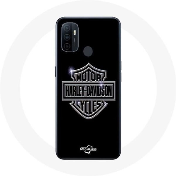 Funda Oppo A53 - Maniacase - Harley Davidson - Flexible - Negra - ProteccióN-image