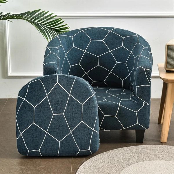 Funda EláStica Para SillóN Club Estilo Dividido Funda Para SillóN De BañEra Sofá Spandex Fundas Para Sofá Para Sala De Estar DecoracióN Del Hogar-image