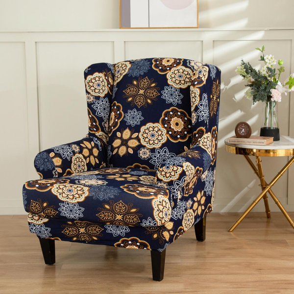 Pokrowiec Na Fotel Z Nadrukiem Elastycznym Spandex Elastyczne Pokrowce Na Fotele Europa Pokrowce Na Sofę Wingback Relax Z Pokrowcem Na Poduszkę Siedziska-image