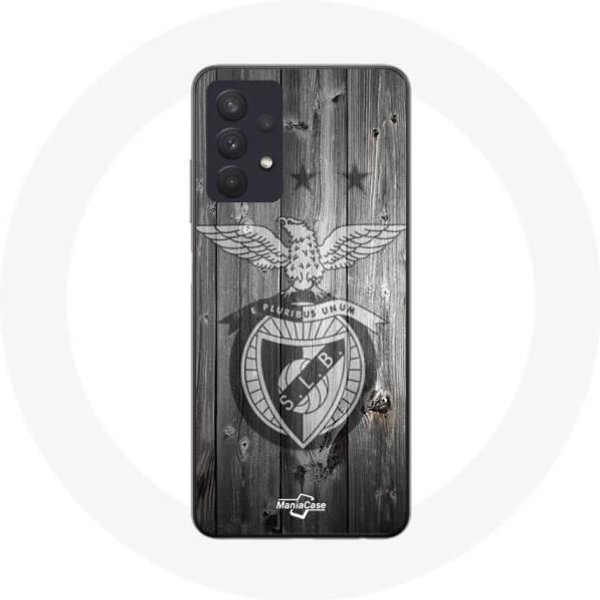 Funda - Maniacase - Samsung Galaxy A32 5G - Flexible - Negra - PatróN Slb Benfica Negro-image