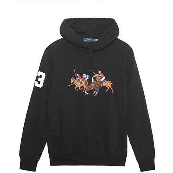 Polo Ralph Lauren Sudadera Con Capucha Bordada Con Estampado De Logotipo Manga Larga Hombre Sudaderas Negro 710823853-006 M Black-image