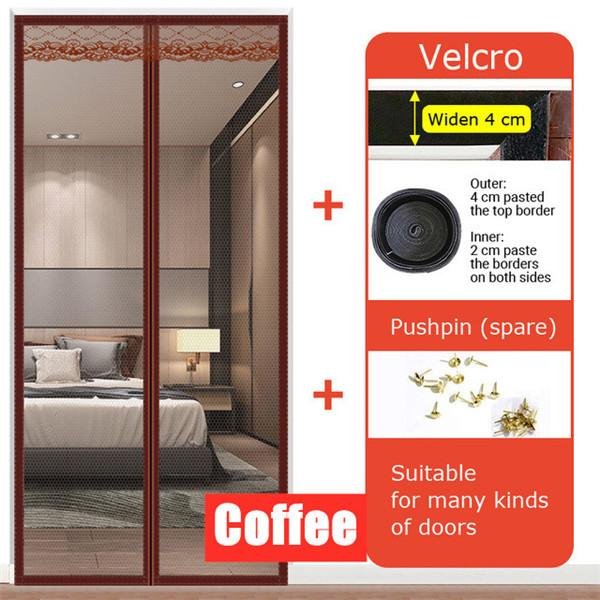Mosquitera MagnéTica Con Velcro Para Puerta, Malla Antiinsectos, ProteccióN Contra Mosquitos, Cortinas MagnéTicas Para Puertas Y Ventanas 70X200 Cm-image