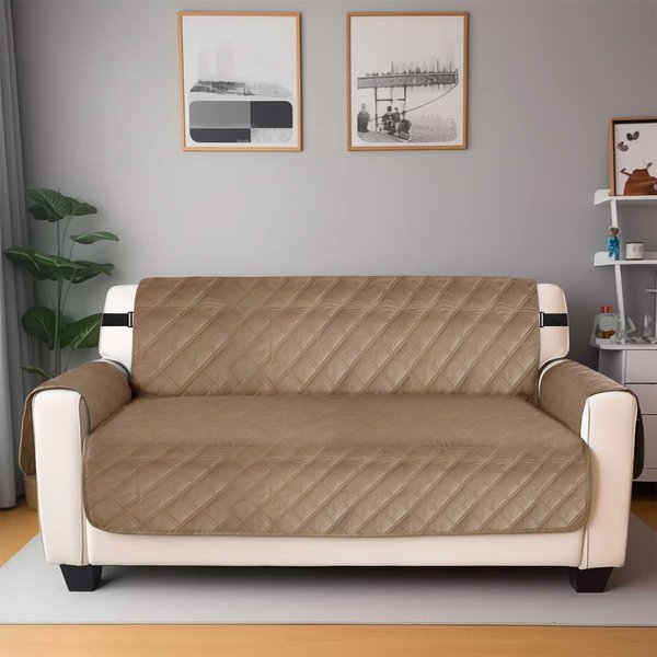 100% Wodoodporny Pokrowiec Na Kanapę Sofa Slipcover Z AntypośLizgowymi Granulkami Elastyczny Pasek Pokrowiec Na Sofę AntypośLizgowy Zmywalny Ochraniacz Mebli 3 Seater-image