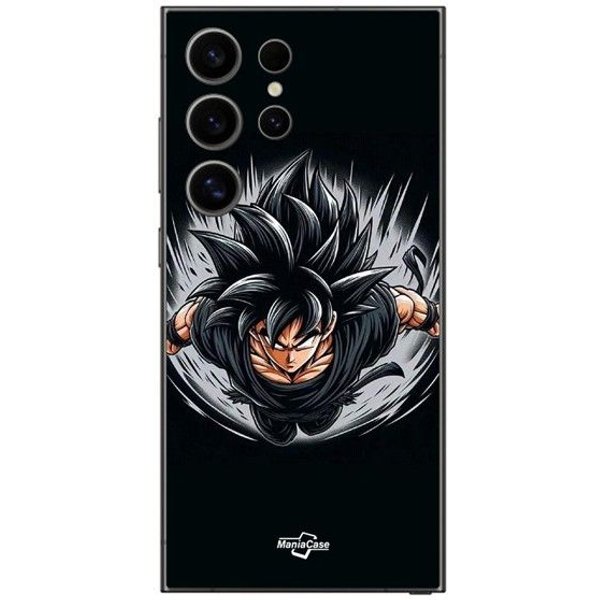 Etui - Maniacase - Samsung Galaxy S25 Ultra - Silikonowe - Elastyczne - Dragon Ball Black Goku Czarny-image