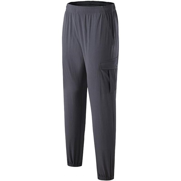 Pantalones Para Hombre, Cintura EláStica, Secado RáPido, Sueltos, De Color SóLido, Bolsillos, EláSticos, Para Uso Diario, Informales, Deportivos, Para Gimnasio, Pantalones Deportivos Largos M Gris-image