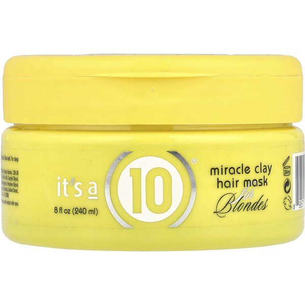 Mascarilla Capilar De Arcilla Milagrosa It's A 10, Para Rubias, 8 Fl Oz (240Ml) Yellow-image