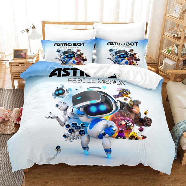 ImpresióN 3D Anime Astro Bot ColeccióN De Ropa De Cama Individual Twin Full Queen King Size ColeccióN De Camas Dormitorio Adulto NiñO Colecciones De Fundas NóRdicas Textiles Para El Hogar AU Single 140X210Cm-image