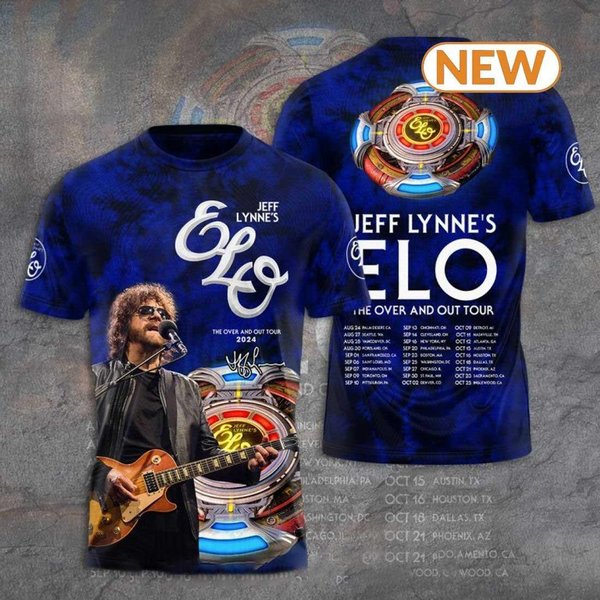 Rzadki T-Shirt 3D Jeff Lynne Electric Light Orchestra S Do 5XL 2F1631 L-image