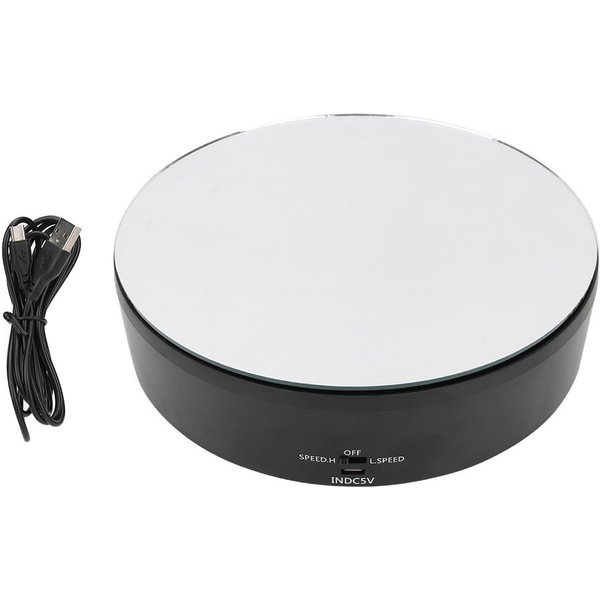 Plato Giratorio EléCtrico USB Con Capacidad De Carga De 10 Kg, Rotatorio 360 Grados, Soporte De ExhibicióN-image