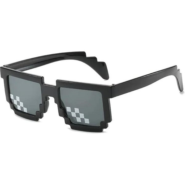 ÚLtima Moda Gafas De Sol Gafas De Sol Gafas Gafas Creeper Gafas Divertidas Novedad Mosaico Gafas Pixel NiñOs NiñAs Gafas 1PC Gray-image