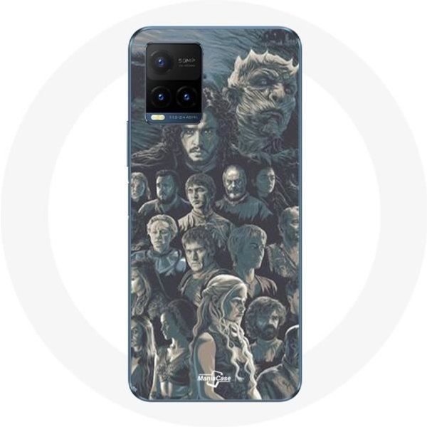 Funda Para Vivo Y21S 2021 - Maniacase - Juego De Tronos - Silicona Blanda - Gris - ProteccióN Gris-image