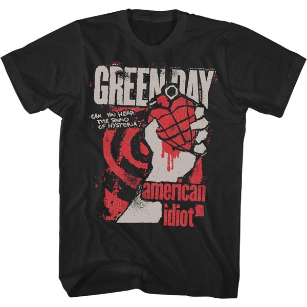 Camiseta Hysteria Green Day American Idiot Para Hombre Y Mujer Verano AlgodóN Ropa Casual Moda Cuello Redondo Manga Corta Camiseta 2XL Varios Colores-image