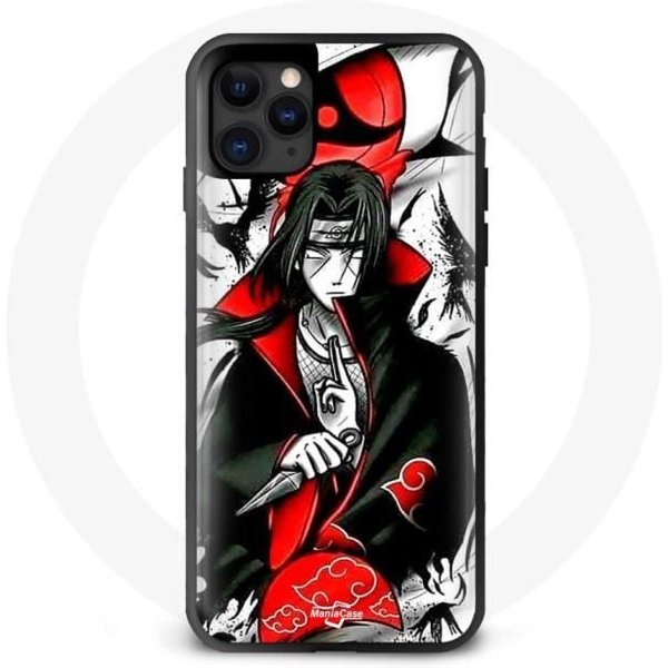 Funda - Maniacase - Iphone 12 Pro - Itachi Uchiwa Naruto - Flexible - ProteccióN Y DecoracióN Negro-image