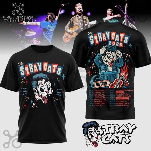Camiseta GráFica Estilo Tour 2026 De Stray Cats Camiseta Unisex S Gray-image