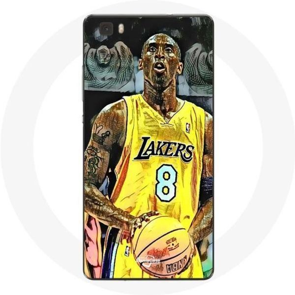 Funda Para Huawei P8 Lite Kobe Bryant Dunk Lakers 8 NBA Negra-image