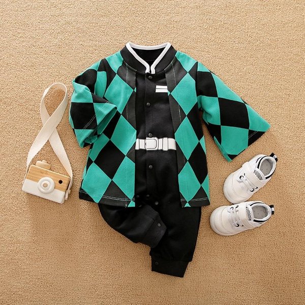 Demon Slayer Cosplay Disfraz Ropa De Bebé NiñOs Dibujos Animados Anime Mameluco NiñO NiñA Chrismats Halloween Bebé Cosplay Ropa Infantil Bebé Mono Monos 73 Blue-image