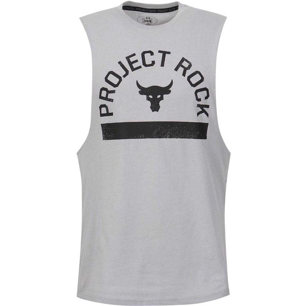 Camiseta Sin Mangas Con GráFico Project Rock Para Hombre De Under Armour S Gris-image