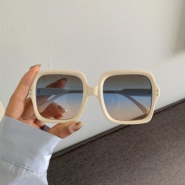 Vintage Oversize Kwadratowe Okulary PrzeciwsłOneczne Damskie Luksusowa Marka DużA Oprawka Okulary PrzeciwsłOneczne Czarne Modne Gradientowe Damskie Okulary-image