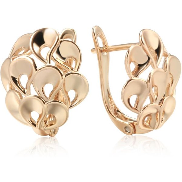 Nuevos Pendientes Colgantes De Flores Huecas Inusuales Para Mujer Color Oro Rosa Pendientes Nupciales Boda Moda Diaria JoyeríA ÉTnica-image
