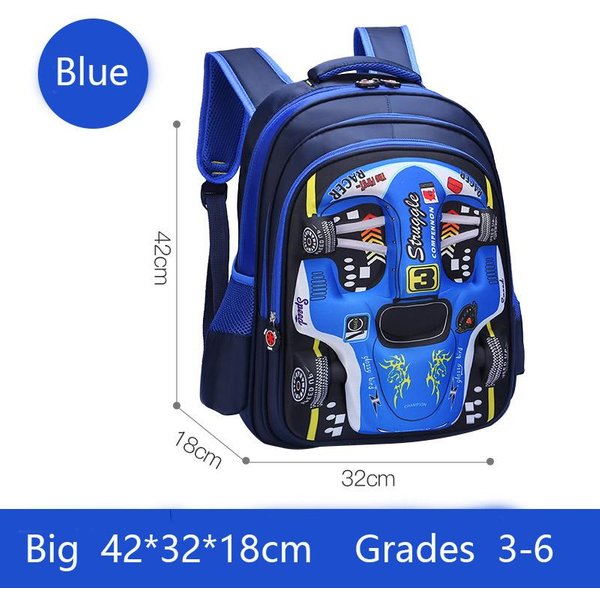 Mochila Infantil 3D Personalizada Para Coche Para NiñO Divertida Dibujos Animados Bolsa Para Escuela Primaria Mochila Escolar Infantil NiñO Mochila Elegante Duradera Impermeable-image