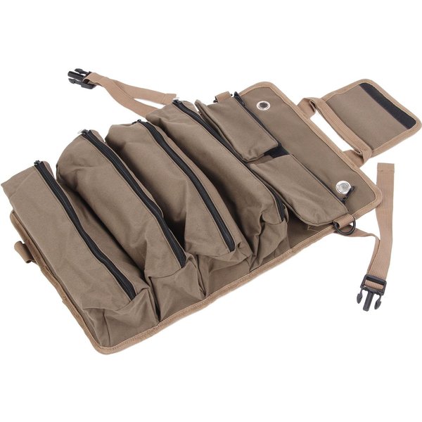 Bolsa Enrollable Para Herramientas Multifuncional Tela Oxford Resistente PortáTil Enrollable Organizador Gray-image
