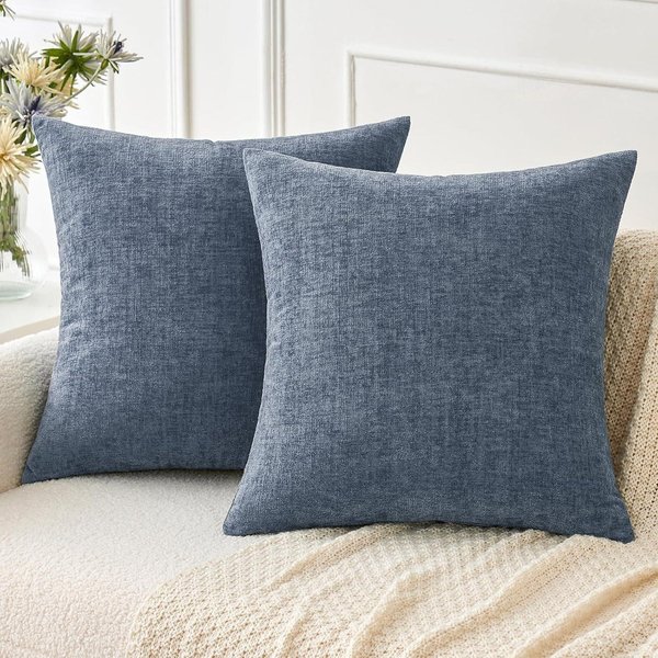 Fundas De CojíN Decorativas De Chenilla Verdes Suaves Lisas Para Sofá Sala De Estar Acento De Felpa Fundas De Almohada De Primavera Para DecoracióN Del Hogar 45X45Cm-image