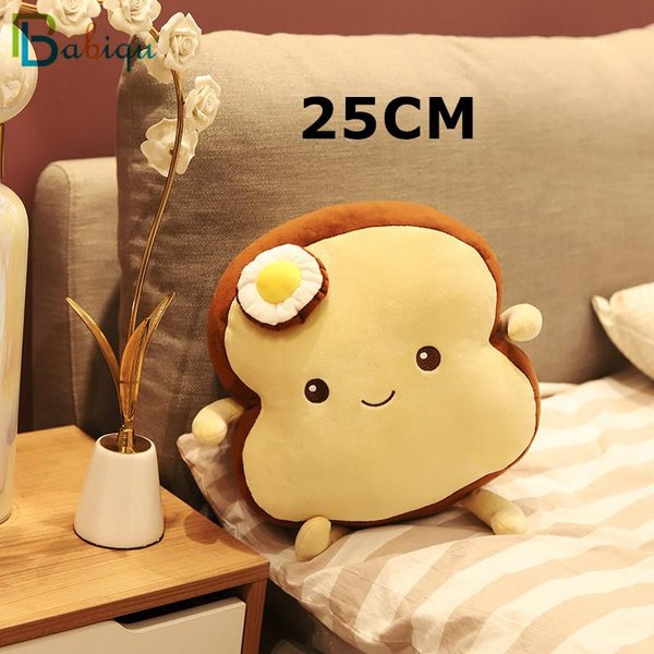 25 Cm Urocza Kreatywna Poduszka Pluszowa Tost MięKka Kawaii Chleb Pluszowa Zabawka Symulacja Lalka Jedzenie Poduszka Do Spania Poduszka Prezent Dla Dzieci-image