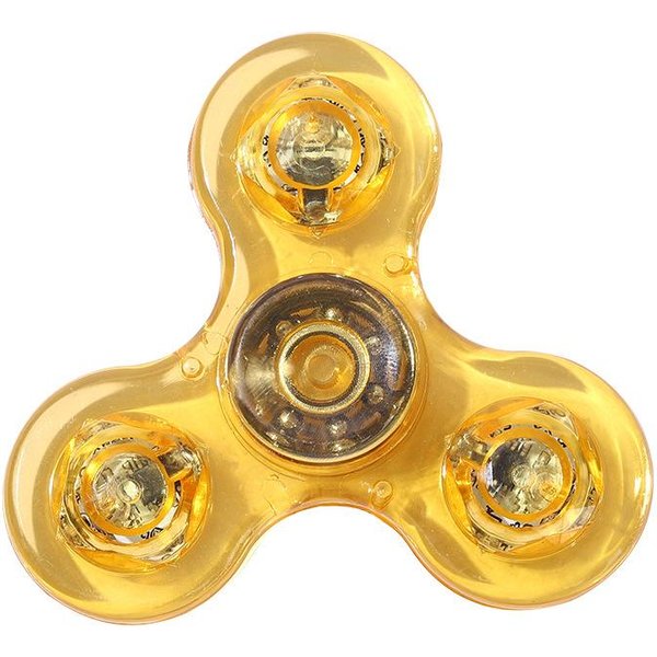 Fidget Spinner Con Luz LED Luminosa, Spinner De Mano Que Brilla En La Oscuridad, Edc, Juguetes Para Aliviar El EstréS Con Los Dedos Yellow-image