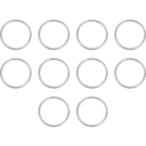 10 Szt. 22 Mm Ze Stali Nierdzewnej Brelok Do Kluczy Rozdzielone PierśCienie Brelok Do Kluczy Akcesoria Do Kluczy White-image