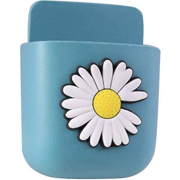 Soportes Para Mandos A Distancia Montaje En Pared Adhesivo Organizador Caja De Almacenamiento Para BolíGrafos Soporte Para TeléFono Para Oficina Hogar Azul-image