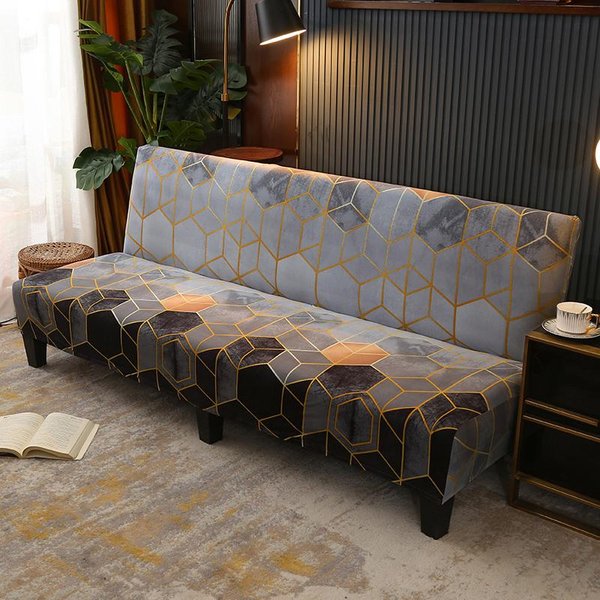 Pokrowiec Na Futon Z Nadrukiem, Pokrowiec Na Sofę, Pokrowiec Na Sofę Bez PodłOkietnikóW, Elastyczny SpóD, Do Salonu, Sypialni, Rozmiary S/M/L S 120-145Cm-image