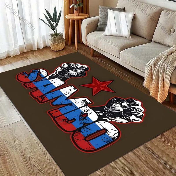 Dywan Z Nadrukiem Sambo Sztuk Walki Do Sypialni Salonu Przy ŁóżKu Kanapy Mata PodłOgowa Nowoczesny WystróJ Domu Dywanik DużY Rozmiar 40X60Cm (16X24In) Black-image