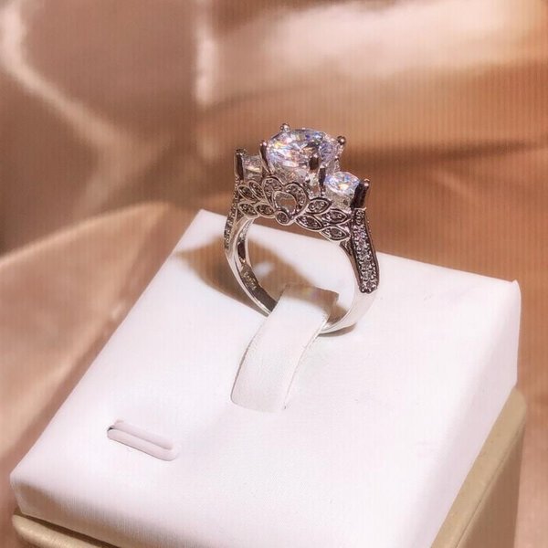 Anillo Popular Europeo Y Americano Creativo Micro Engaste Circonita Anillo De Pareja VersióN Coreana Anillo De Diamante JoyeríA Para Mujer No. 10-image