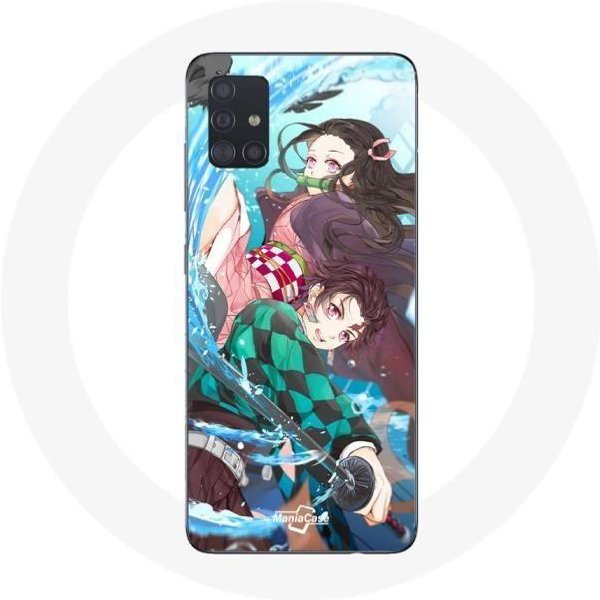 Funda Para Samsung Galaxy A71 Tanjiro Y Nezuko Demon Slayer Kimetsu No Yaiba Anime-image
