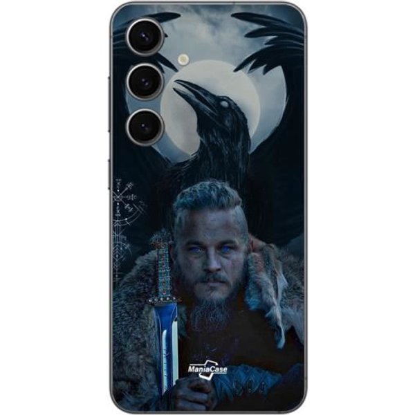 Coque Samsung Galaxy S25 Vikings Ragnar Lothbrok Corbeau Maniacase-image