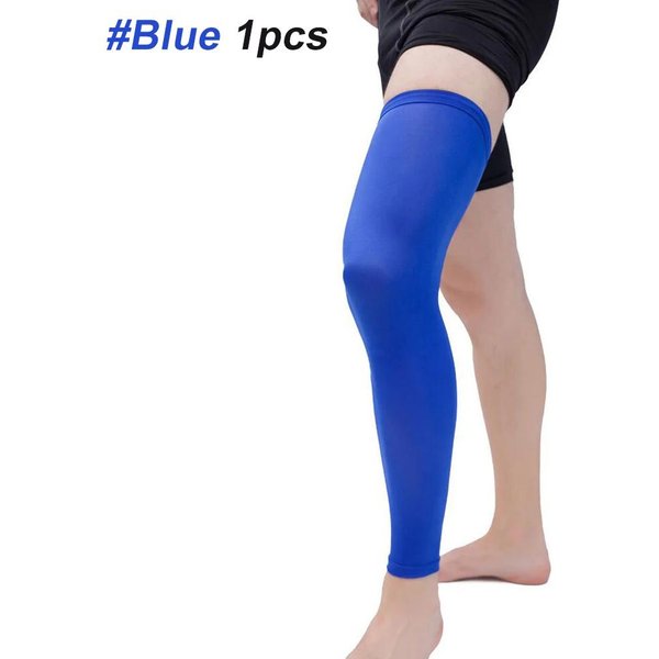1 Pieza Manga De CompresióN Para Piernas Longitud Completa Zona De La Pierna Manga Deportiva Ciclismo Mangas Para La Pierna Perfectas Para Muslo Pantorrilla Para Hombres Mujeres Bicicleta Baloncesto M-image