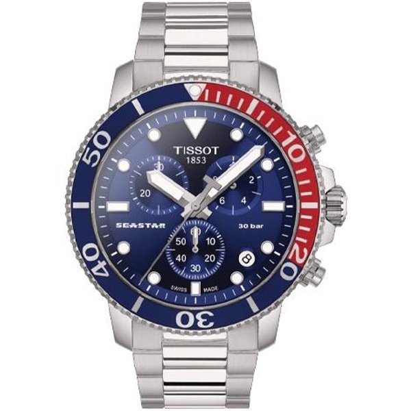 Relojes De Cuarzo Tissot Para Hombre Reloj 45,5 Mm Esfera Azul Caja De Acero Inoxidable T120.417.11.041.03 Regular Watch Box Gray-image