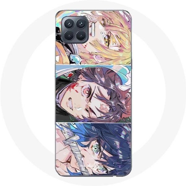 Funda Para Oppo A93 Tanjiro Inosuke Y Zenitsu Demon Slayer Kimetsu No Yaiba Manga-image