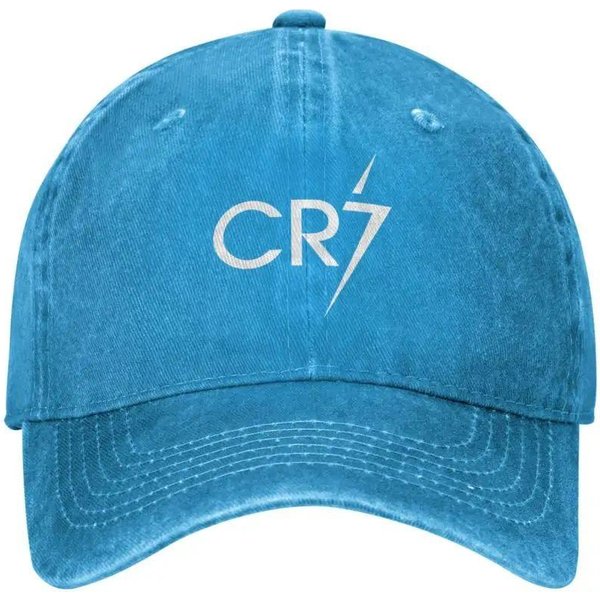 Nueva Moda Gorras De FúTbol Cr7 Gorra De BéIsbol De AlgodóN Ajustable Hombres Mujeres Gorra De Camionero ProteccióN Solar Para Exteriores Moda Adjustable Blue-image