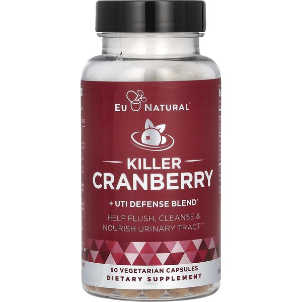 Eu Natural, Killer Cranberry + Mezcla Para La PrevencióN De Infecciones Del Tracto Urinario, 60 CáPsulas Vegetales-image