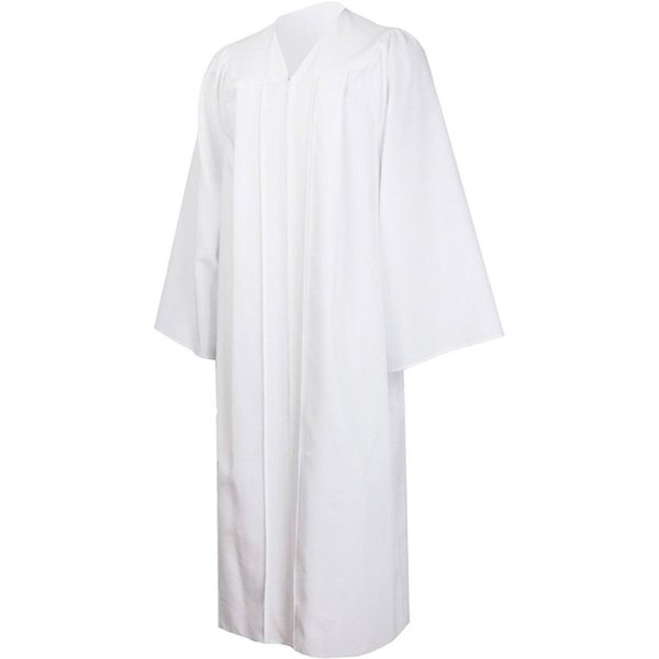 Szaty ChóRowe Unisex Do KośCiołA, Chrztu, Konfirmacji, Togi Na UkońCzenie SzkołY, Pastora I SęDzióW Xxxxl BiałY-image