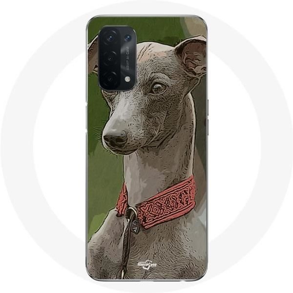 Funda - Oppo - A54 5G - Galgo Greyhound - Flexible - Gris - Mixto Gris-image