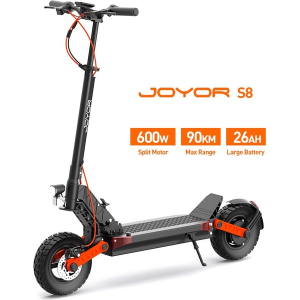 Patinetes EléCtricos Joyor S8 NeumáTico Todoterreno De 10'' BateríA 48V/26AH Motor 600W Velocidad MáX. 45KM/H AutonomíA 90KM S8 Negro-image