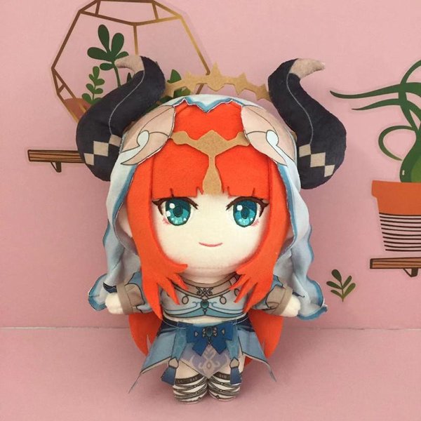 MuñEco De Peluche Cosplay Anime Nilou 20Cm Juego Genshin Impact Lindo Suave Almohada Rellena Regalo Para NiñOs 20Cm Black-image