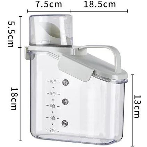 Tarro HerméTico Para Almacenamiento De Granos TamañO Grande Con Tapa Dispensador De Cereales Contenedor De Cereales Caja De Almacenamiento Dispensador De Arroz Dispensador De Granos-image