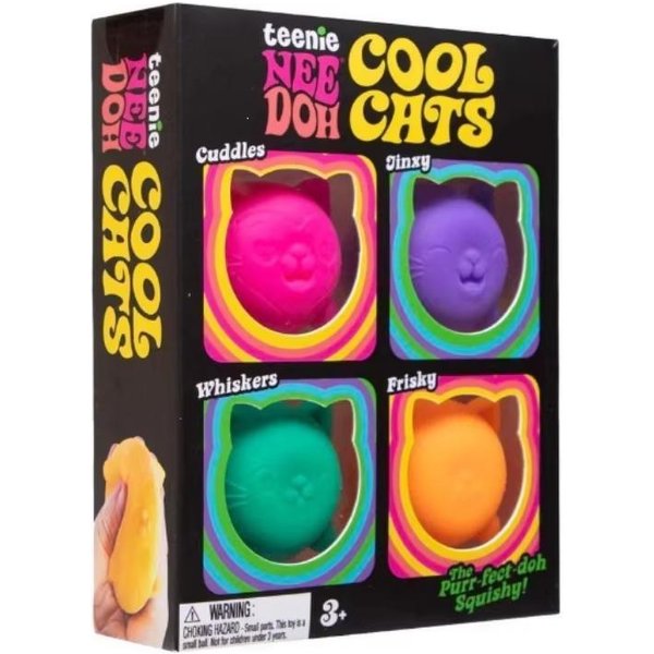 Schylling Needoh Cool Cats Zabawki Squishy Powoli PowracająCe PiłEczka Anty-Stresowa Sensoryczne Zabawki Fidget Dla DorosłYch Dzieci Anty-LęKowa Zabawka Sensoryczna Pink-image