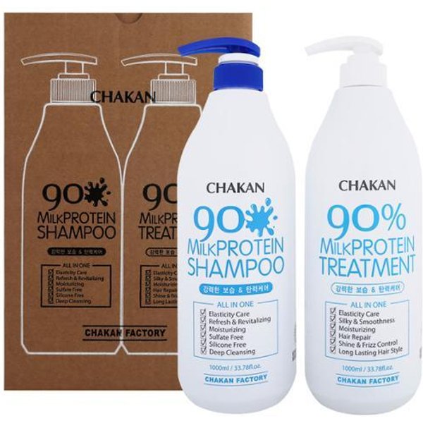 Champú Con ProteíNa De Leche Chakan Factory 1000 Ml + Tratamiento 1000 Ml-image