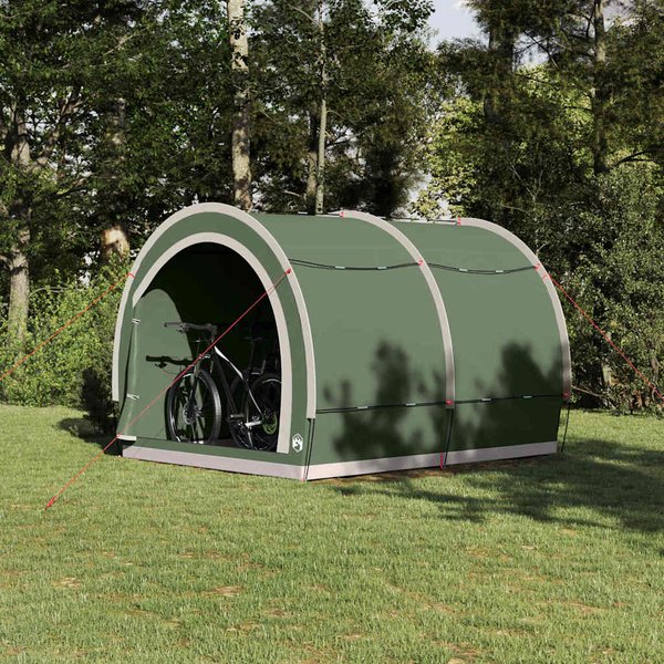 Garaż Na Rower Z Dachem Zielony 256 X 222 X 182 Cm Taffeta-image