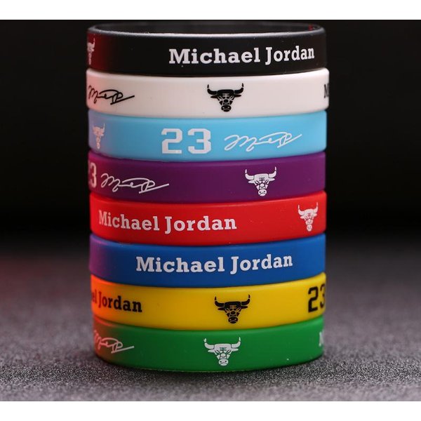 Un Juego De 8 Pulseras Deportivas De Baloncesto Para FanáTicos De Los Regalos Al Aire Libre Para Hombre, Pulseras De Jugador De FúTbol De Varios Colores, TamañO Adulto 8Pcs All Color-image